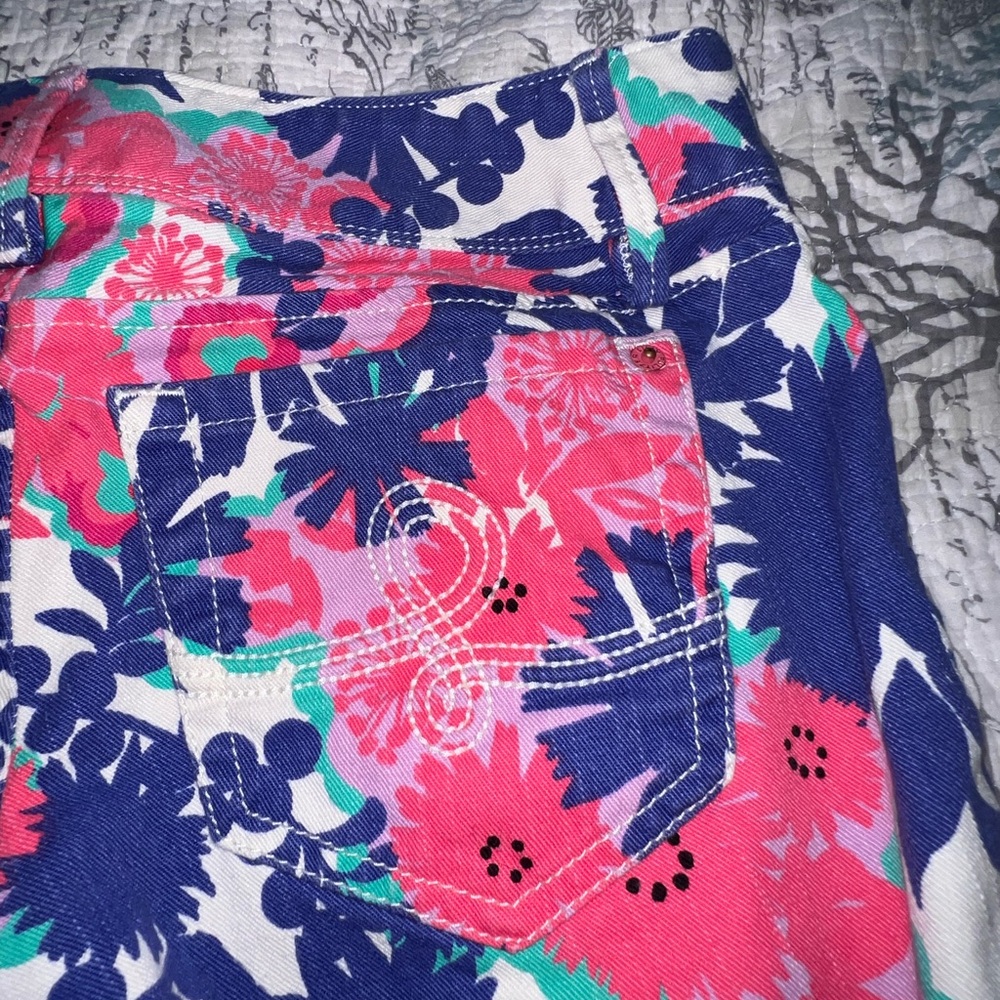 LILLY PULITZER WORTH SKINNY MINI Womens Secret Garden Floral Jeans Sz 0